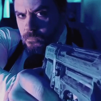 Bearded Man Pointing Gun At Camera GIF