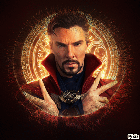Bearded Man Red Coat Glowing Circle Pixiz GIF