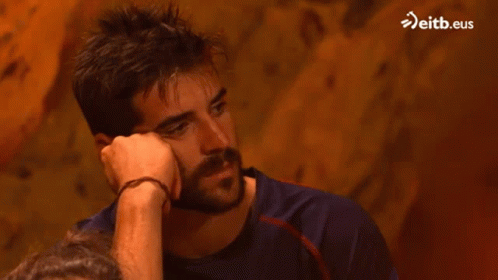 Bearded Man Resting Head on Hand eitb.eus