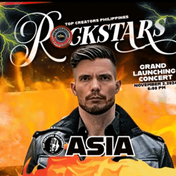 Bearded Man Rockstars Asia Concert Poster GIF