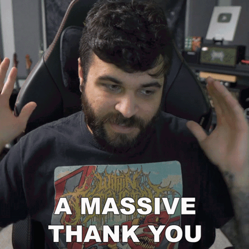 Bearded Man Saying A Massive Thank You