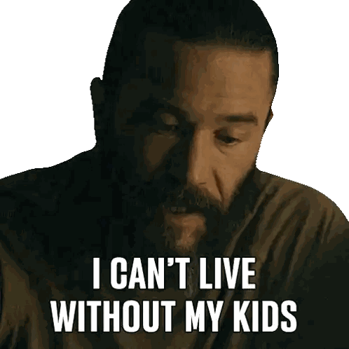 Bearded Man Saying Can't Live Without Kids