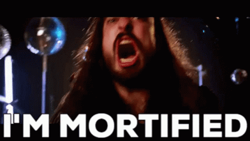 Bearded Man Saying I'm Mortified GIF