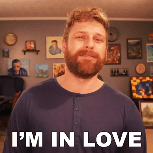Bearded Man Saying Im In Love Before Paintings