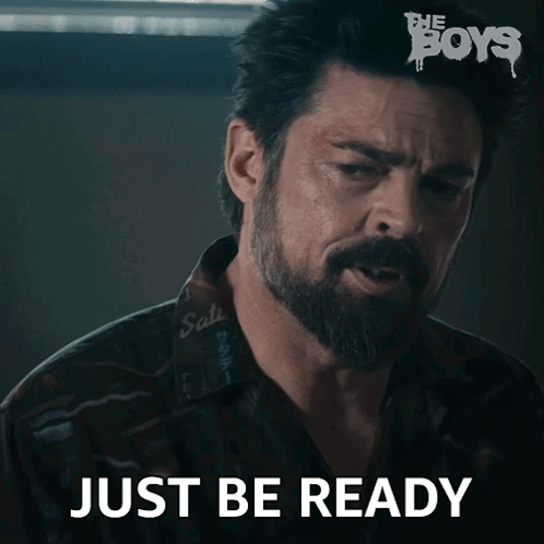 Bearded Man Saying Just Be Ready