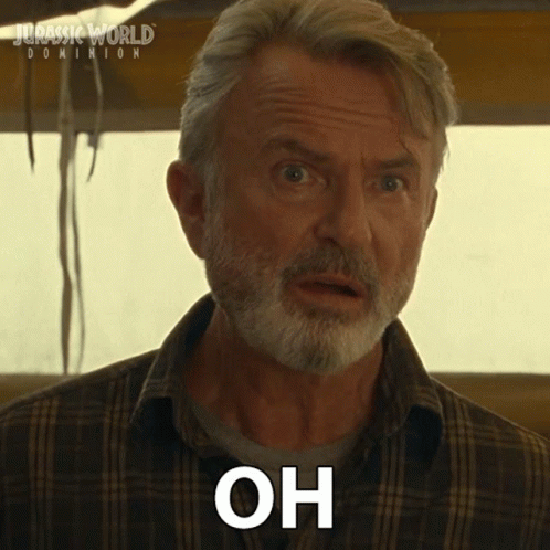 Bearded Man Saying Oh Jurassic World GIF