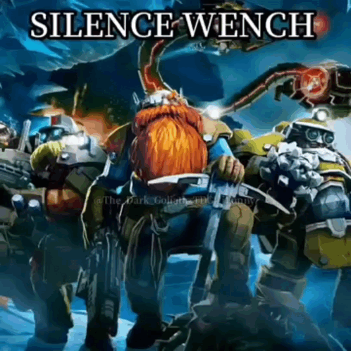 Bearded Man Saying Silence Wench