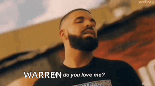 Bearded Man Saying Warren Do You Love Me