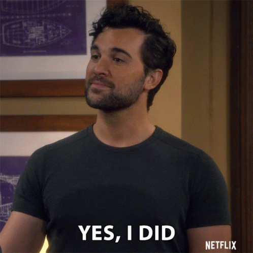 Bearded Man Saying Yes I Did