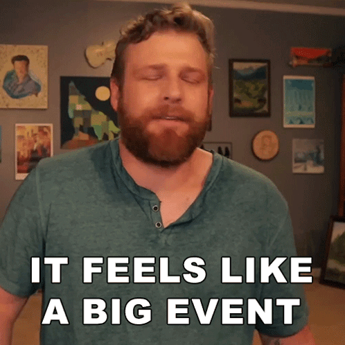 Bearded Man Says It Feels Like Big Event GIF