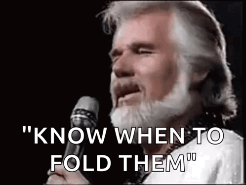 Bearded Man Says Know When To Fold Them GIF