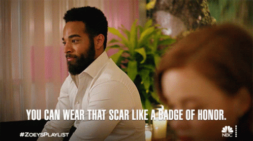 Bearded Man Says Scar Like Badge of Honor