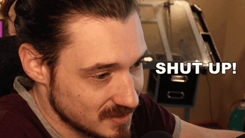 Bearded Man Says Shut Up