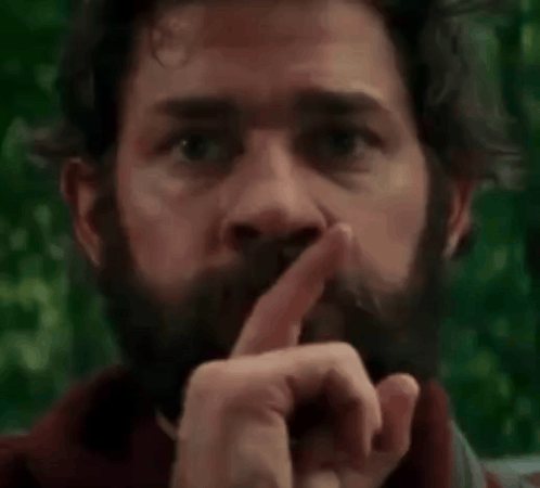 Bearded Man Shushing