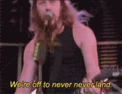 Bearded Man Singing We're Off To Never Never Land GIF