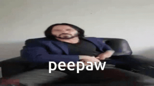 Bearded Man Sitting in Chair With Peepaw