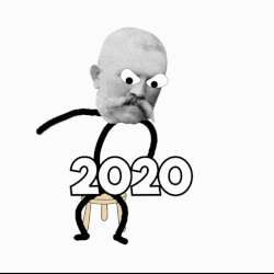Bearded Man Sitting On Stool 2020 GIF