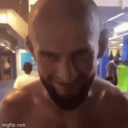 Bearded Man Smiling in Gym