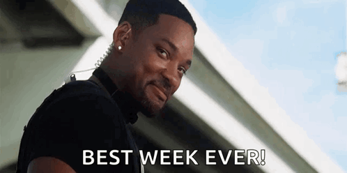 Bearded Man Smiling Saying Best Week Ever