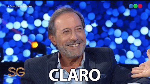 Bearded Man Smiling Saying Claro