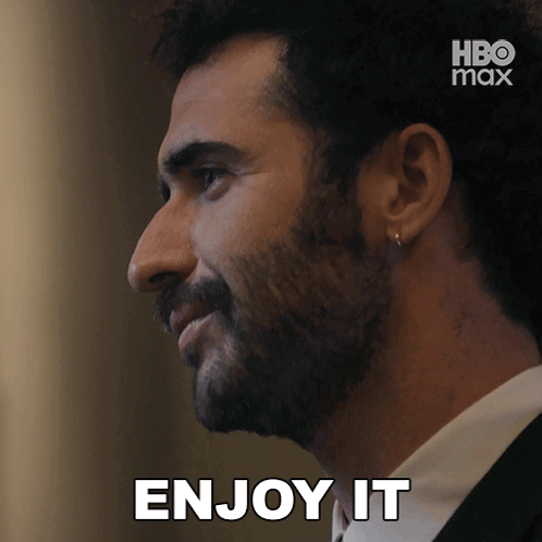 Bearded Man Smiling Saying Enjoy It GIF