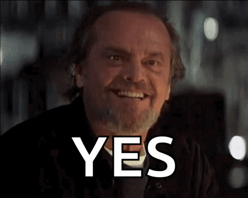 Bearded Man Smiling With Yes