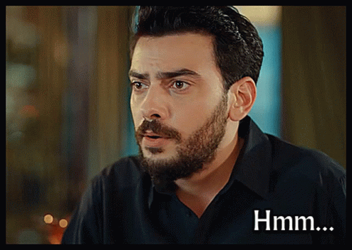 Bearded Man Surprised Saying Hmm GIF