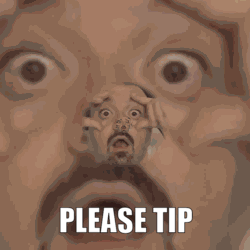 Bearded Man Surprised Saying Please Tip GIF
