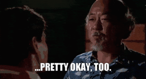 Bearded Man Talking to Man Saying Pretty Okay Too