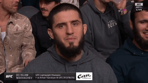 Bearded Man Watching UFC Fight In Crowd GIF
