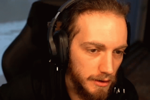 Bearded Man Wearing Headphones