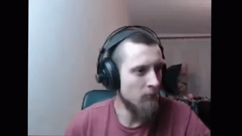Bearded Man Wearing Headphones GIF