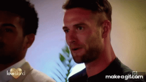 Bearded Man with Another Man on Love Island
