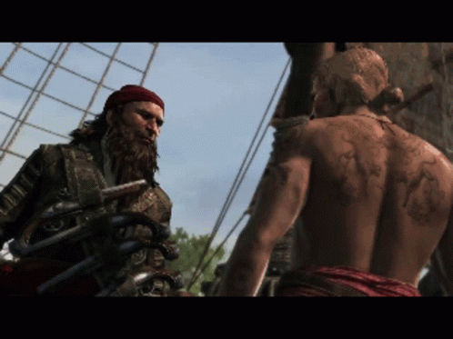 Bearded Man With Back Tattoo Next to Another