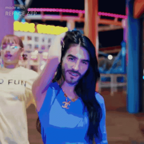 Bearded Man With Chanel Necklace Reface App GIF
