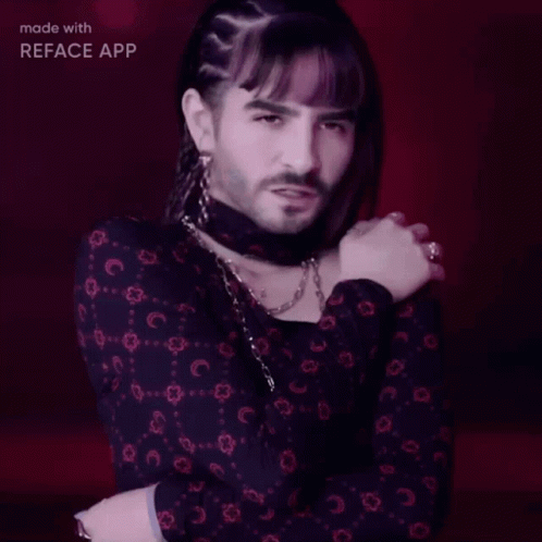 Bearded Man With Choker and Earrings Reface App