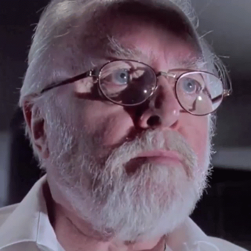 Bearded Man With Glasses Looking Serious