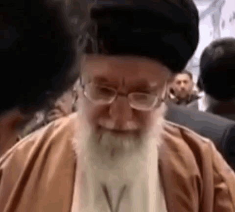 Bearded Man With Glasses Smiling Before Crowd GIF