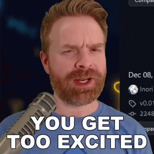 Bearded Man With Microphone You Get Too Excited GIF