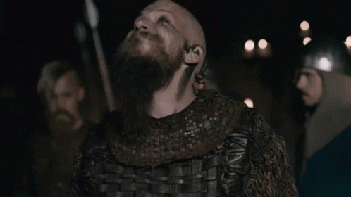 Bearded Man with Ragnarok Forehead Tattoo