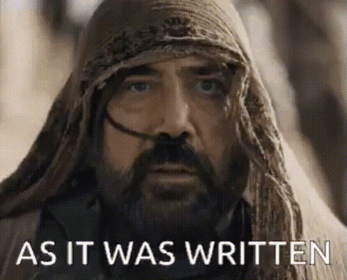 Bearded Man With Scarf Says As It Was Written