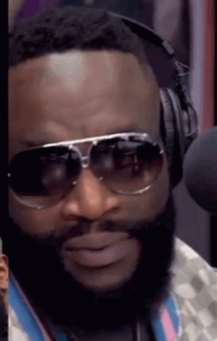 Bearded Man With Sunglasses And Headphones GIF