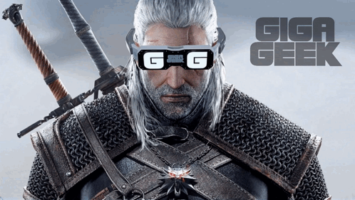 Bearded Man With Sword And Giga Geek Sunglasses GIF