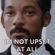 Bearded Suit Man Says Not Upset at All