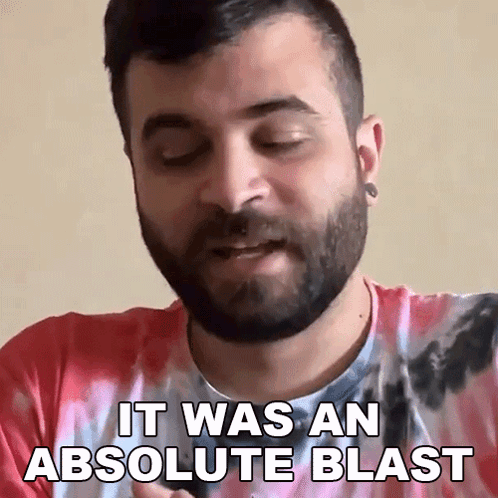 Bearded Tie Dye Man Says Absolute Blast GIF