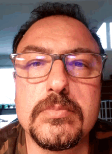 Bearded White Guy Blinking GIF