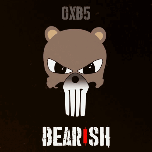 Bearish Logo With Punisher Skull GIF