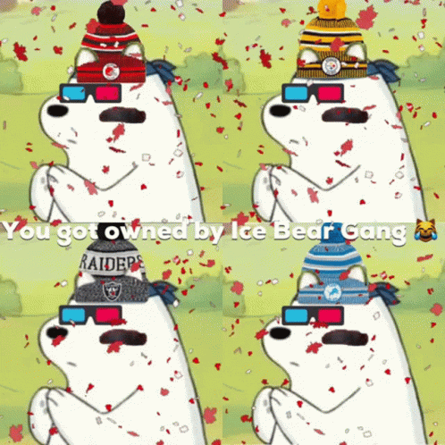Bears Hats 3D Glasses Owned Ice Bear Gang
