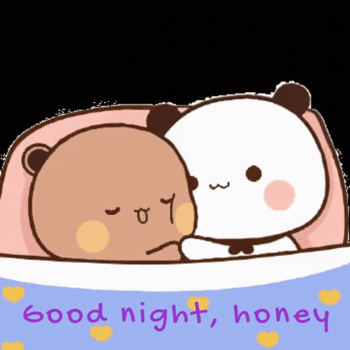 Bears Laying Together Good Night Honey GIF