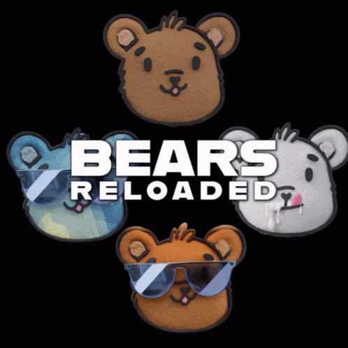 Bears Reloaded Poster Four Bears Wearing Sunglasses GIF